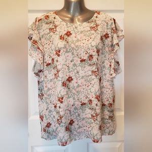 Diukia - flutter sleeve blouse - size XL